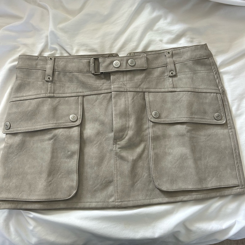 Free people leather skirt